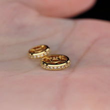 Load image into Gallery viewer, Real Golden Citrine 18k Solid Gold Eternity Rondelle Wheel Spacer Handmade Beads