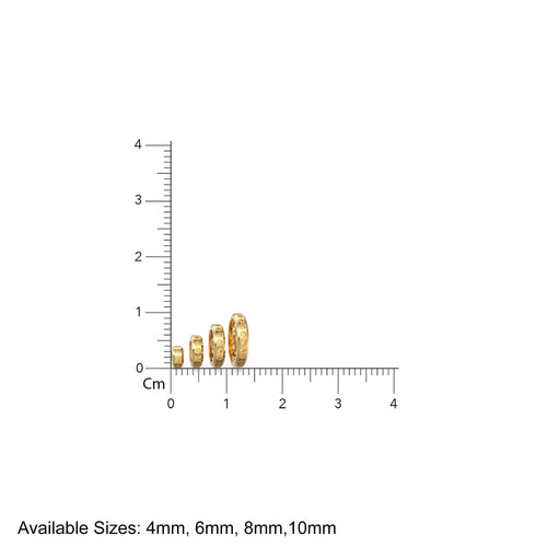 Real Golden Citrine 18k Solid Gold Eternity Rondelle Wheel Spacer Handmade Beads - Jalvi & Co. 