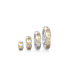 Load image into Gallery viewer, Real Golden Citrine 18k Solid Gold Eternity Rondelle Wheel Spacer Handmade Beads