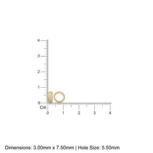14k Matte Gold Roundel Round Diamonds Charm, Diamonds Wheel Charm, Charm Holder, Eternity Round Diamonds Band Connector, April birthstone - Jalvi & Co. 
