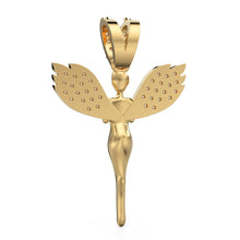 Load image into Gallery viewer, Diamond Angel 14k Gold Wing Pendant - Jalvi &amp; Co. 