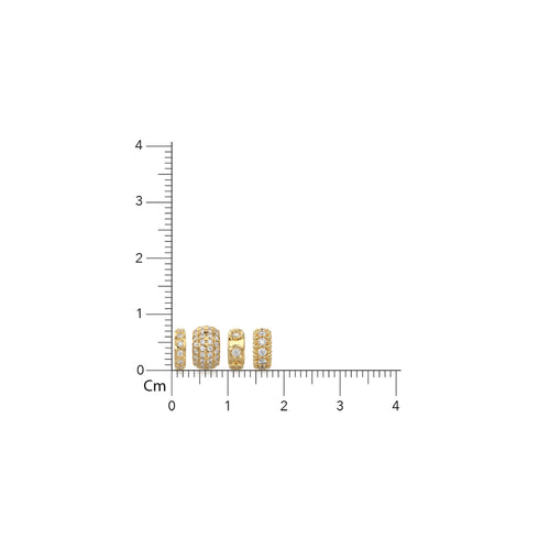 14K Solid Italian Gold Diamond Rondels, Charm Rondel, Diamonds, Bezel Diamonds, Pave set Diamonds, Beaded Texture Rondelle spacer charms - Jalvi & Co. 
