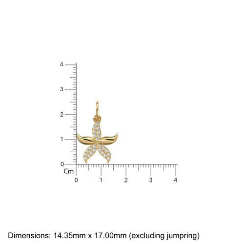 14k 18k Solid Gold Diamond Star Charm / Petite Brilliant Diamond Pave Charm / Star Charm / Sale - Jalvi & Co. 