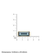 Load image into Gallery viewer, 25x9mm 18k Solid Yellow Gold London Blue Topaz Dual Bail Bezel Connector Spacer Station Necklace Bracelet Finding