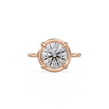 Load image into Gallery viewer, 4mm Solitaire 18k Solid Yellow Gold Brilliant Round Diamond Bail Connector Spacer Finding