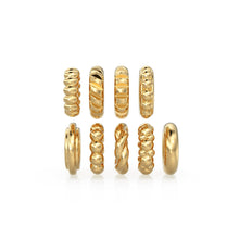 Load image into Gallery viewer, 14K Solid Italian Gold Rondels, Charm Rondelle, 18k Gold Roundel, Rope Twisted, Round Wheel Tyre, Beaded Texture Rondelle spacer charms