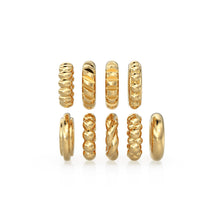 Load image into Gallery viewer, 14K Solid Italian Gold Rondels, Charm Rondelle, 18k Gold Roundel, Rope Twisted, Round Wheel Tyre, Beaded Texture Rondelle spacer charms