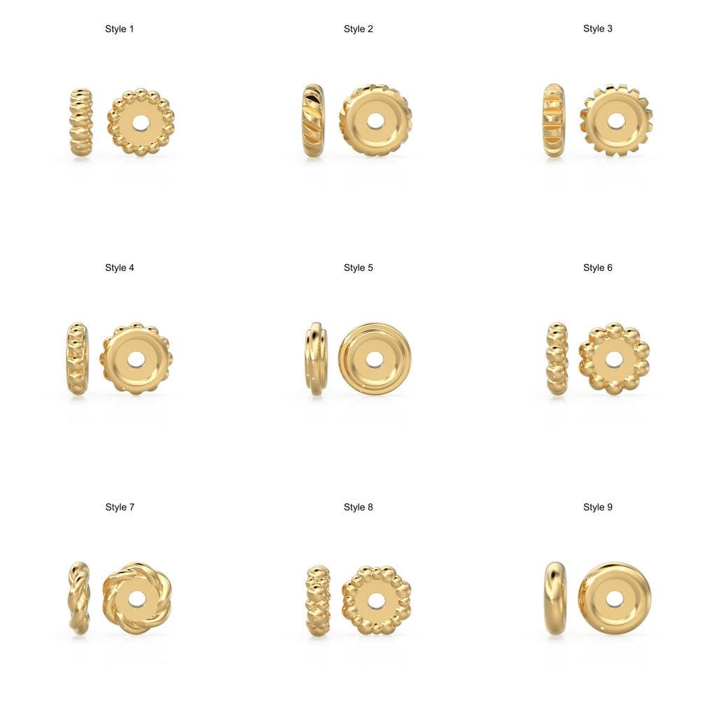 14K Solid Italian Gold Rondels, Charm Rondelle, 18k Gold Roundel, Rope Twisted, Round Wheel Tyre, Beaded Texture Rondelle spacer charms