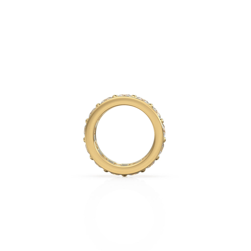 Diamond Eternity Milgrain Wheel 14k Solid Gold Rondelle Spacer Finding Bead, Ruby Spacer, Sapphire Finding, Solid Gold Emerald Beads 8mm