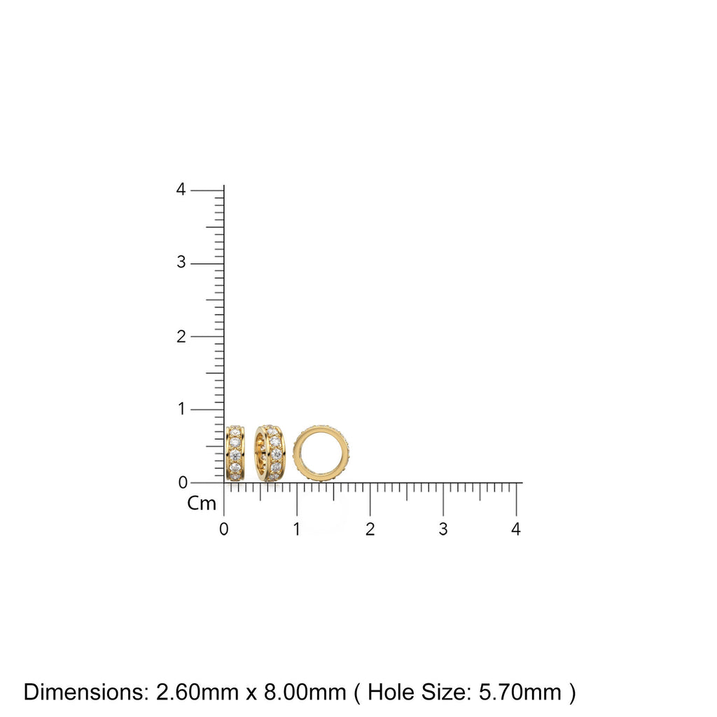 Citrine 18K Solid Italian Gold Rondels, Eternity Rondelle, Solid Gold Roundel Spacer Finding Bead, Citrine Spacer, Gold Wheel Tyre Finding