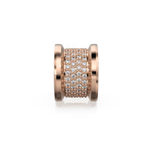 Load image into Gallery viewer, Fidget Rotating Diamond Gold Bead / Handmade Diamond Spinner Bead / Diamond Rondelle Bead / Gold Diamond Spacer Findings / Pave Wheel Bead