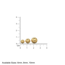 Load image into Gallery viewer, 18k Gold Honey Dipper Bead • 6mm 8mm 10mm • 1.5mm hole • Solid 18 carat gold • Spiral Coil Designer Bead • Multiple Sizes