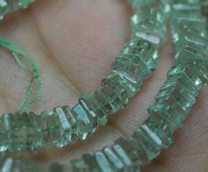 Green Amethyst Smooth Heishi Cube Square Gemstone Loose Spacer Beads 16