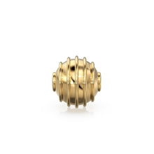 Load image into Gallery viewer, 18k Gold Honey Dipper Bead • 6mm 8mm 10mm • 1.5mm hole • Solid 18 carat gold • Spiral Coil Designer Bead • Multiple Sizes