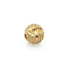 Load image into Gallery viewer, 18k Gold Honey Dipper Bead • 6mm 8mm 10mm • 1.5mm hole • Solid 18 carat gold • Spiral Coil Designer Bead • Multiple Sizes