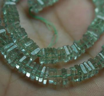 Green Amethyst Smooth Heishi Cube Square Gemstone Loose Spacer Beads 16" 5mm 6mm