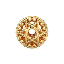 Load image into Gallery viewer, 10mm 18k Solid Gold Designer Old Fashioned Tribal Round Granulation Spacer Bead Finding