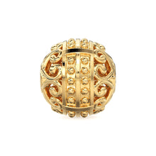 Load image into Gallery viewer, 10mm 18k Solid Gold Designer Old Fashioned Tribal Round Granulation Spacer Bead Finding