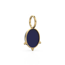 Load image into Gallery viewer, Blue Star Sapphire 18k Charm, 14K Solid Gold Charm, Gemstone Gold Charm, Gold Charm Necklace, September Birthstone Charm, Gold Charm Pendant