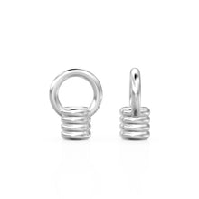 Load image into Gallery viewer, 14k Solid Yellow Gold Coil End Cap - Stringing Finding With 0.9mm Holes 4mm Jump Ring Quantity: 2 0r 10 St Patricks Day