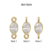 Load image into Gallery viewer, Sapphire 18k Solid Gold Spacer Connector / Handmade Bracelet Finding / Necklace Gold Findings / Blue Gemstone 4x6MM September Birthstone