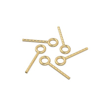 Load image into Gallery viewer, 18k Gold Screw Eye Component, Solid Gold Mounting Component, Pendant Charm DIY Findings, Jewelry Making,