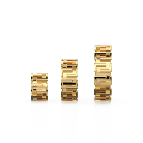 4mm Designer 18k Solid Yellow Gold Bead / Fancy Spacer Handmade Findings / Large Hole European Beads / Jewelry Making Supplies