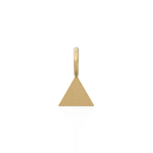 Load image into Gallery viewer, 2pc Triangle 18k Gold Charm, 9.4mm Engravable Charm, Minimalist Engravable Charm, Geometric  Gold Pendant, Necklace charm, Bracelet Charm