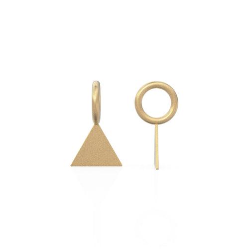 2pc Triangle 18k Gold Charm, 9.4mm Engravable Charm, Minimalist Engravable Charm, Geometric  Gold Pendant, Necklace charm, Bracelet Charm