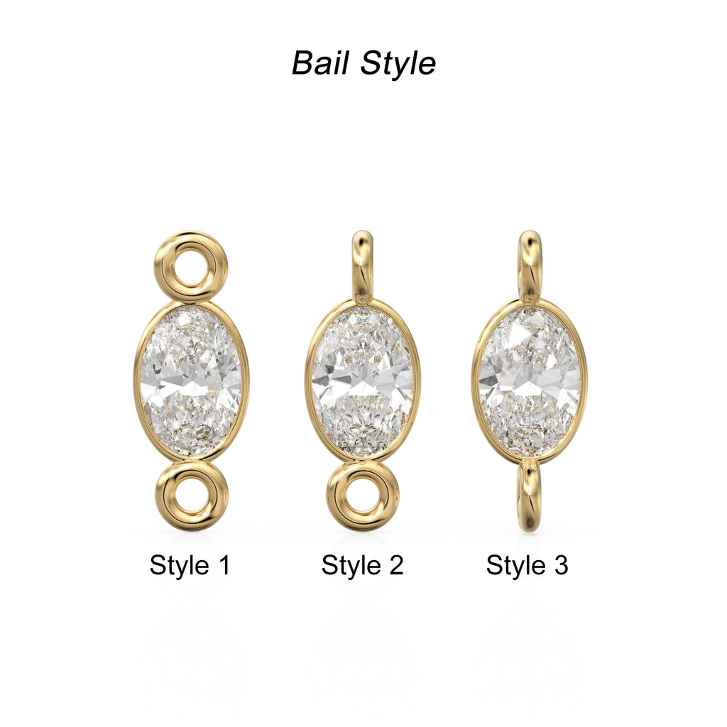 Ethiopian Opal 18k Solid Gold Spacer Connector / Handmade Bracelet Finding / Necklace Gold Findings / Fire Gemstone 4x6MM October Birthstone