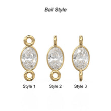 Load image into Gallery viewer, Peridot 18k Solid Gold Spacer Connector / Bracelet Finding / Necklace Gold Findings / Green Olivine Gemstone 4x6MM August Birthstone