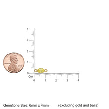 Load image into Gallery viewer, Lemon Quartz 18k Solid Gold Spacer Connector / Handmade Bracelet Finding / Necklace Gold Findings / Yellow Gemstone 4x6MM March Birthstone