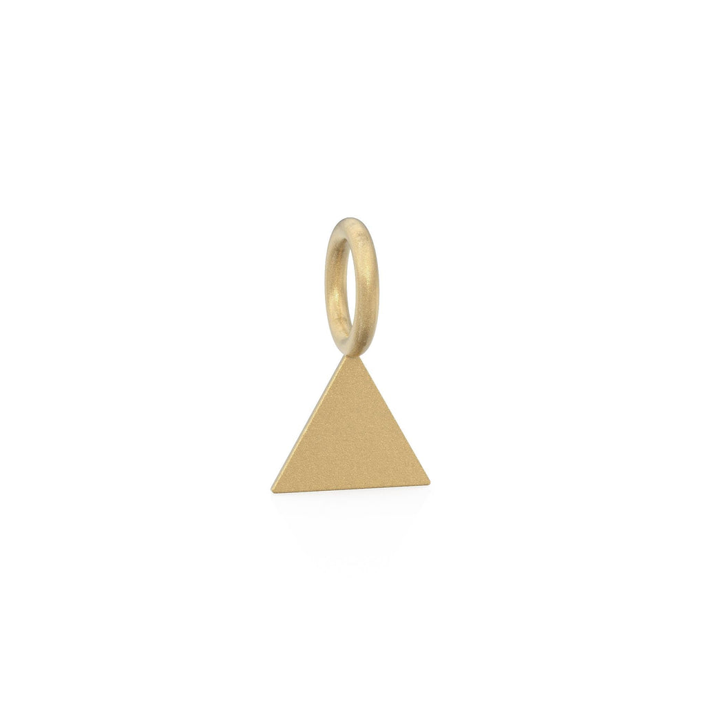 2pc Triangle 18k Gold Charm, 9.4mm Engravable Charm, Minimalist Engravable Charm, Geometric  Gold Pendant, Necklace charm, Bracelet Charm