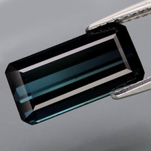 Load image into Gallery viewer, 4.20Ct Top Blue Indicolite Blue Tourmaline Emerald Cut, VVS Clarity, Unheated Untreated Teal Gemstone