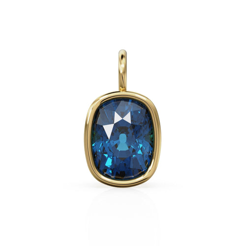 Cobalt Blue Spinel Charm Pendant 3.10ct / Solid 14k Gold Bezel Set Handmade Jewelry / Rare Gemstone September Birthstone Charm / Luxury Gift