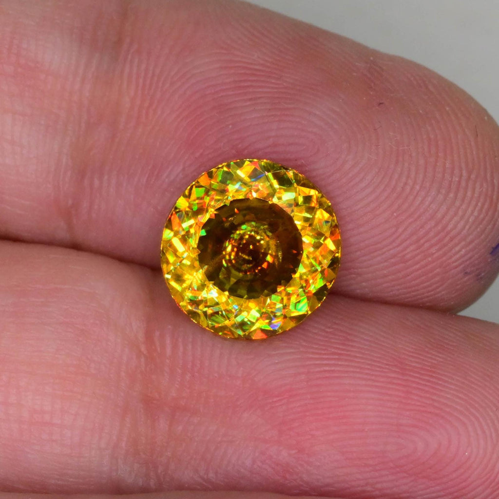 Rainbow Titanite Sphene Gemstone 3.64ct VVS Brilliant Round - Untreated, Zagi Mine Gem