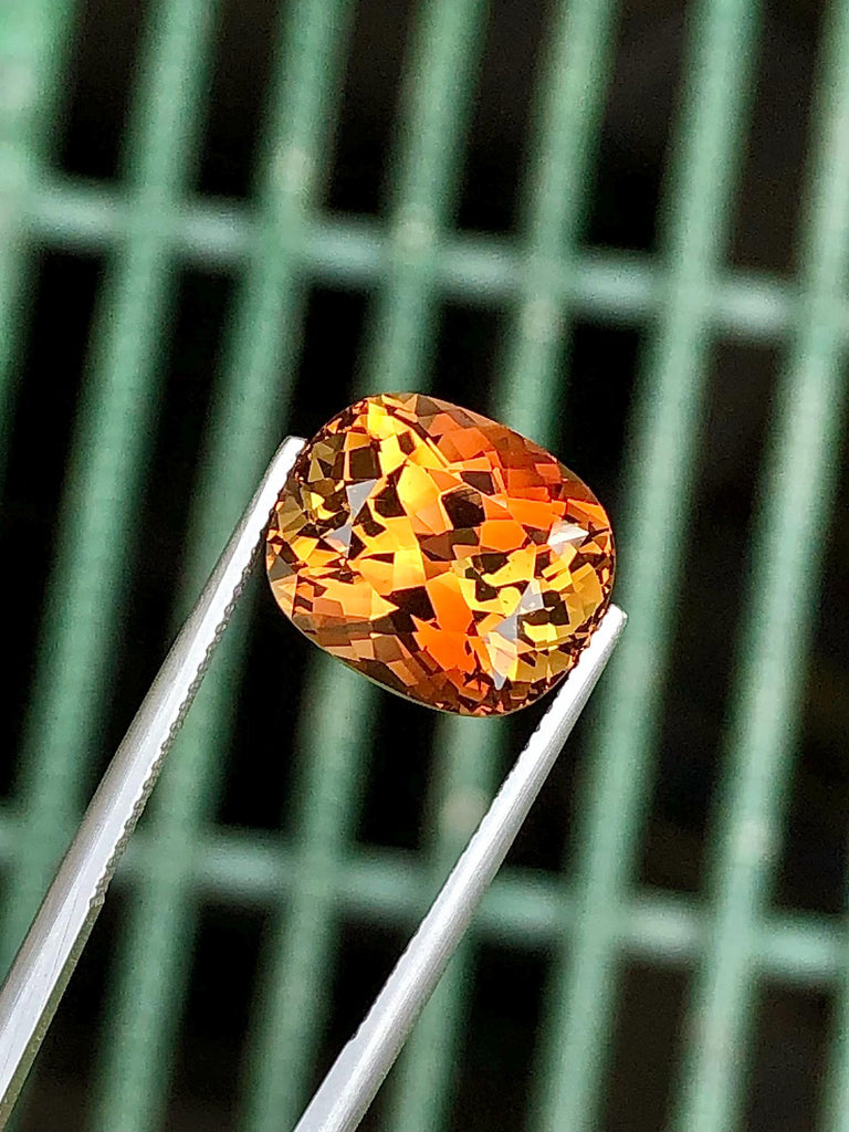 Bi-color Imperial Topaz 4.70ct VVS Cushion - Heated, Minas Gerais Gem