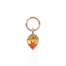 Load image into Gallery viewer, Citrine Pear Solid Gold Charm Pendant Bezel Jewelry Finding / November Birthstone / Yellow Gemstone / Minimalist Tiny Stackable Pendant