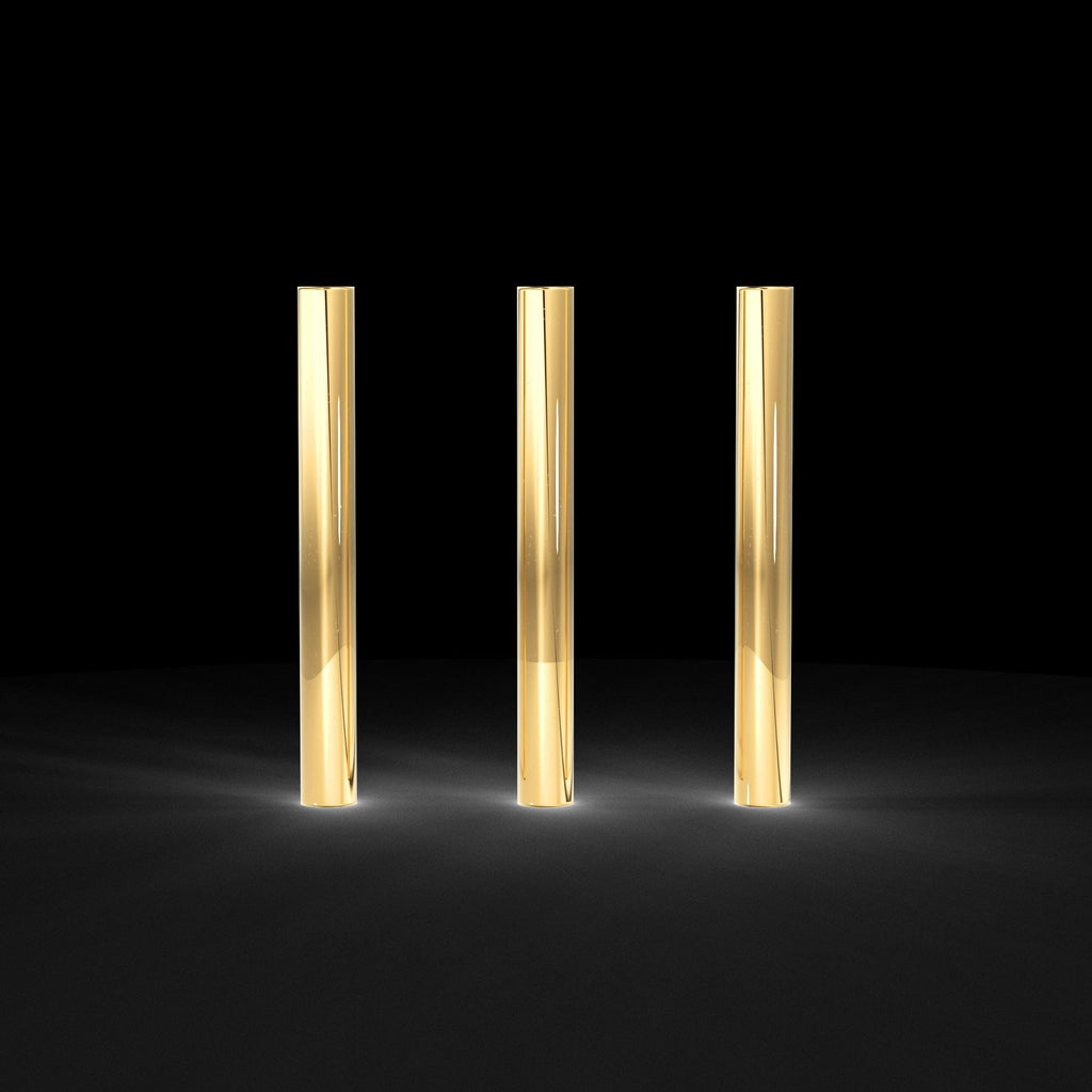 18k Solid Yellow Gold Tube Beads 11mm Smooth Spacer Beads for Jewelry Making – 5 Pieces Craft Supplies