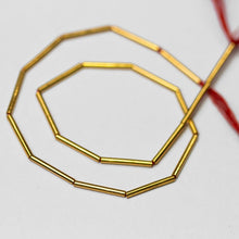 Load image into Gallery viewer, 18k Solid Yellow Gold Tube Beads 11mm Smooth Spacer Beads for Jewelry Making – 5 Pieces Craft Supplies