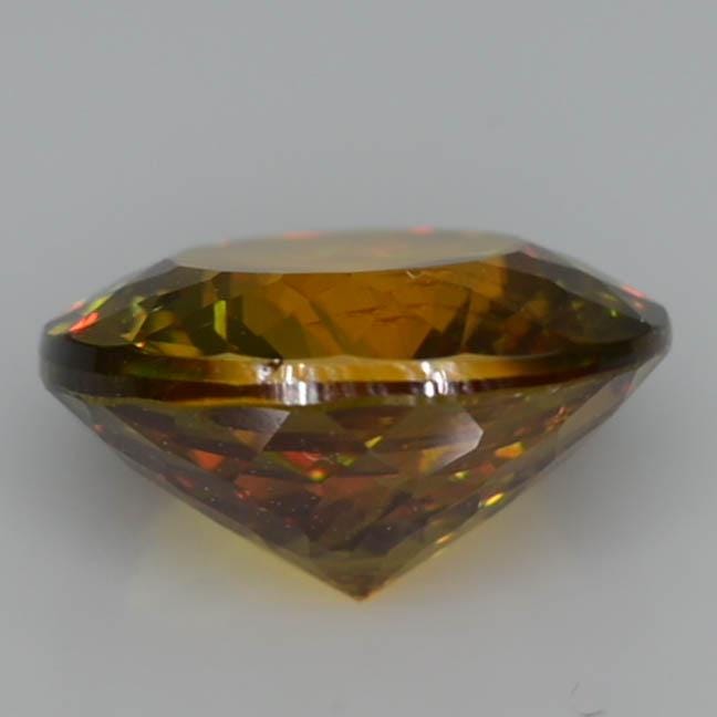 Rainbow Titanite Sphene Gemstone 3.64ct VVS Brilliant Round - Untreated, Zagi Mine Gem
