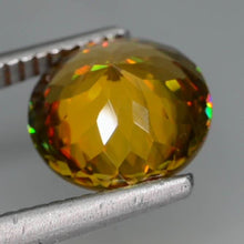 Load image into Gallery viewer, Rainbow Titanite Sphene Gemstone 3.64ct VVS Brilliant Round - Untreated, Zagi Mine Gem
