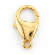 Load image into Gallery viewer, Handmade Solid Gold Lobster Clasp Finding for Necklace