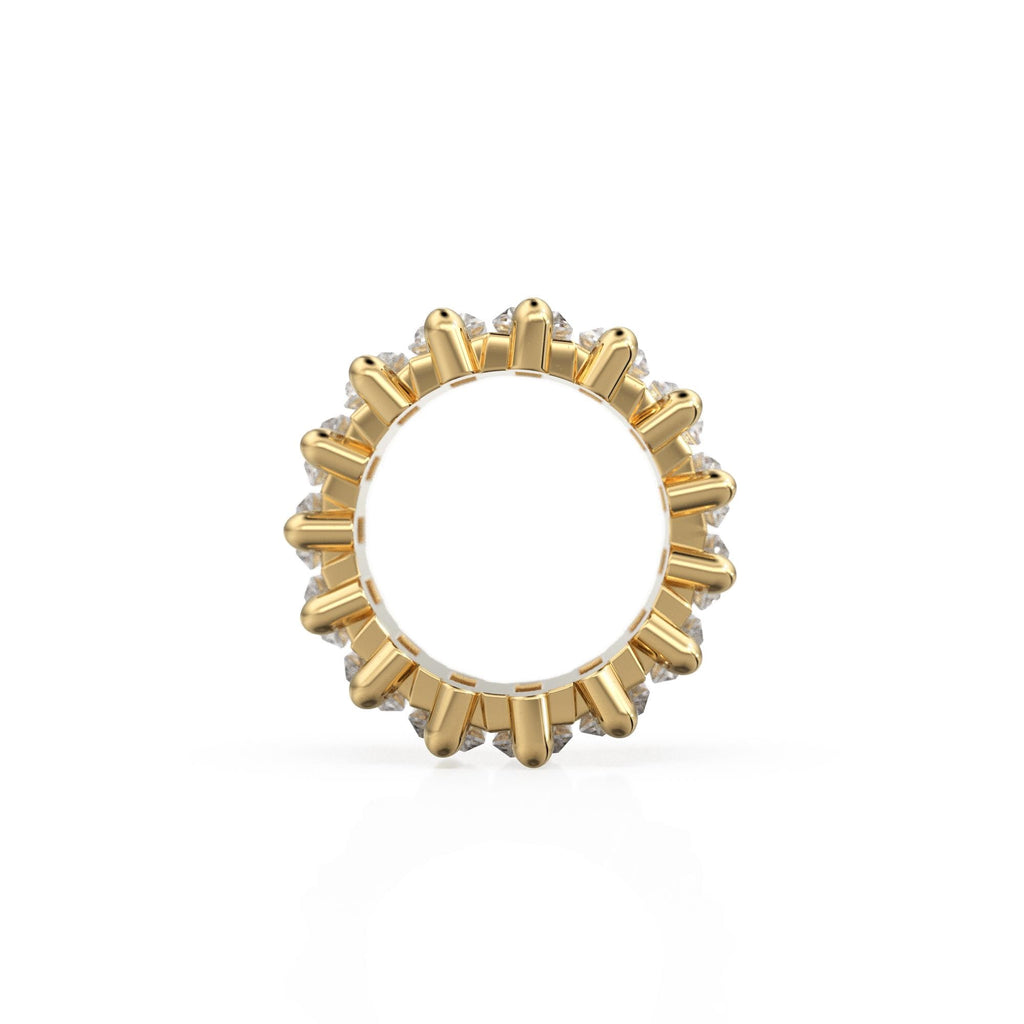 Natural Diamond 14k Baguette Tiara Gold Bead / Diamond European Bead / Diamond Rondelle Bead / Solid Gold Diamond Enhancer Spacer