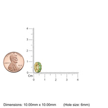 Load image into Gallery viewer, Peridot 14k Italian Gold Roundel Charm, Green Olivine Wheel Charm, Round Charm Holder, Eternity Round Stone August Birthstone Band Connector