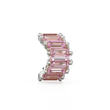 Load image into Gallery viewer, Pink Tourmaline 14k Baguette Tiara Gold Bead / Tourmaline European Bead / Tourmaline Rondelle Bead / Solid Gold Tourmaline Enhancer Spacer