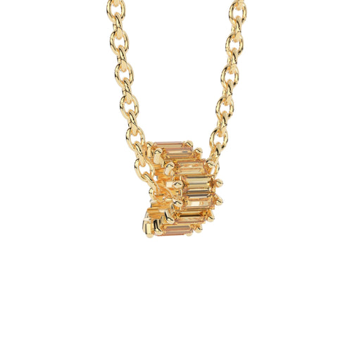 Yellow Citrine 14k Baguette Tiara Gold Bead / Citrine European Bead / Citrine Rondelle Bead / Solid Gold Citrine Enhancer Spacer