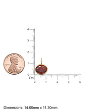 Load image into Gallery viewer, Red Ruby 2.40ct 14k Yellow Solid Gold Charm Pendant Bezel Jewelry Finding / July Birthstone / Red Gemstone / Oval Cut Amulet
