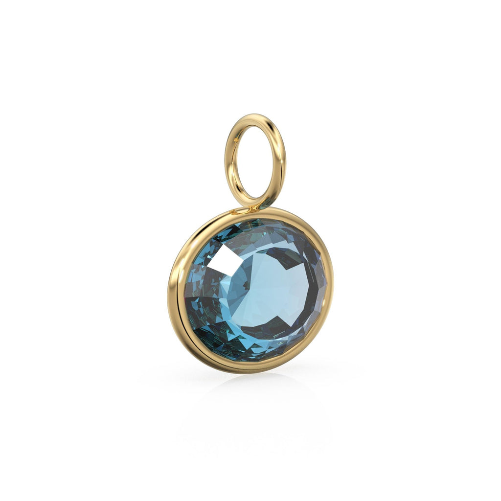 4.60ct Bicolor Spinel 14k Yellow Solid Gold Charm Pendant Bezel Jewelry Finding / August Birthstone / Blue Gemstone / Oval Cut Amulet