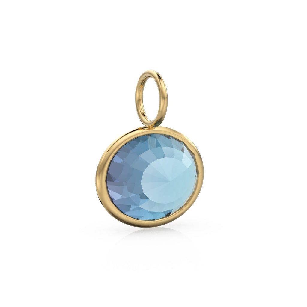 4.60ct Bicolor Spinel 14k Yellow Solid Gold Charm Pendant Bezel Jewelry Finding / August Birthstone / Blue Gemstone / Oval Cut Amulet